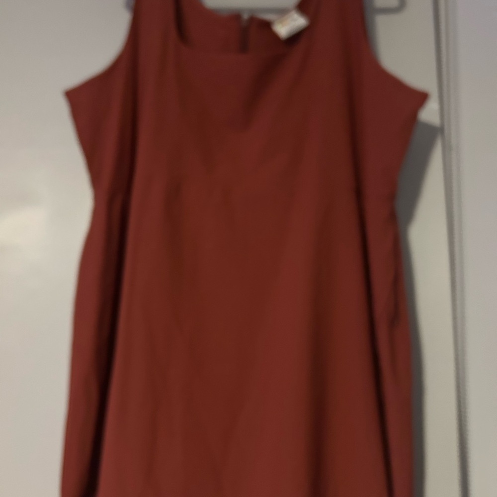Sleeveless Alder Get dirty dress in rust